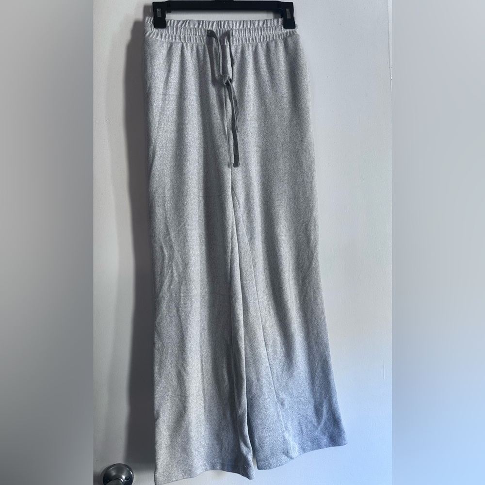 Shosho Wide Leg Sweatpants - Light Grey